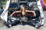 Top by MB Couture, Black Pants by Calzedoniashoes all by Giuseppe Zanotti Design; Photograhy Leonardo V