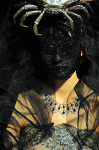 Swarovski Mask handmade by Leonardo V; Diamond Necklace by Gianmaria Buccellati; Embroideries Top by Leonardo V; Photography Leonardo V